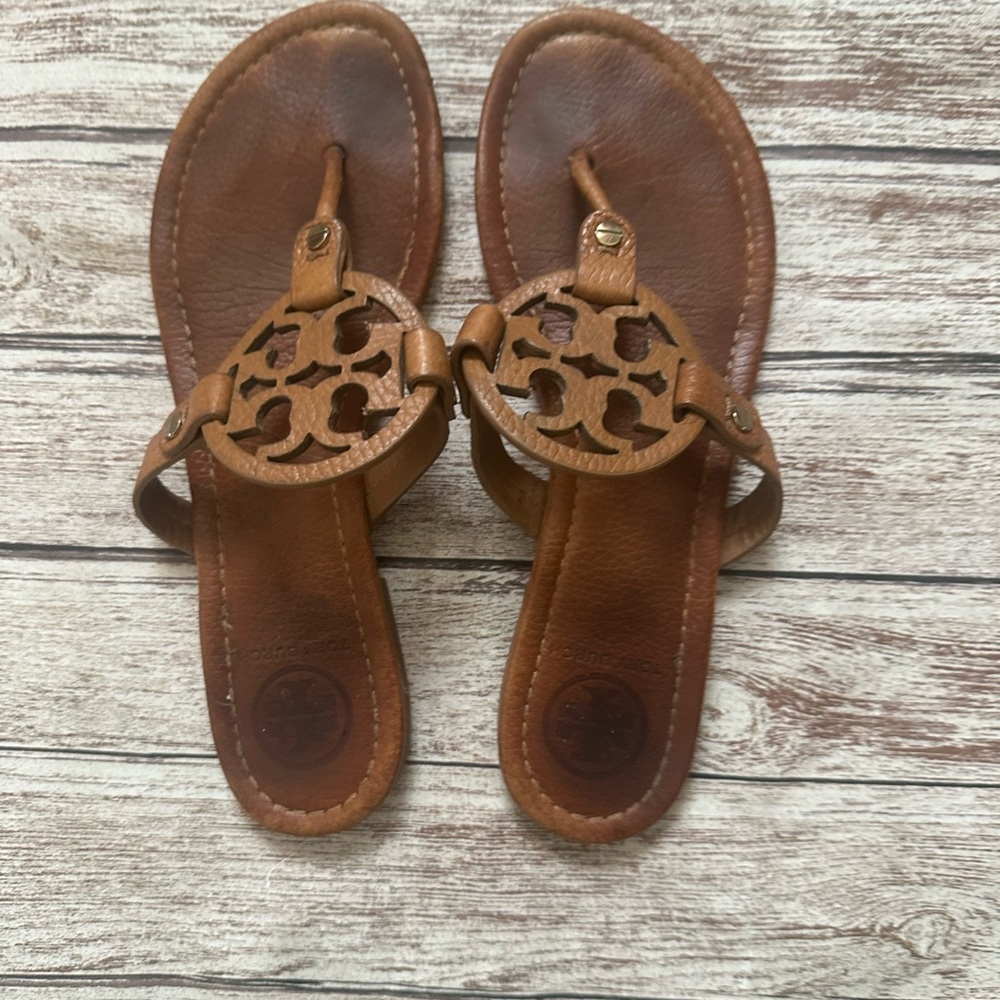 Tory Burch Tan Leather Sandals
